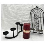 Black Metal Candle Holders & Candle