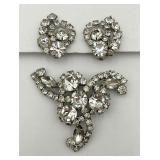 Vintage Pin & Ear Clips Set