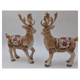 Pair of Fitz & Floyd Reindeer Candle Holders