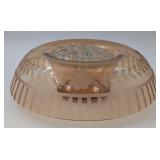 Vintage Floral Centerpiece Bowl w/Flower Frog