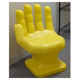 Bright Yellow Open Palm Novelty Chair