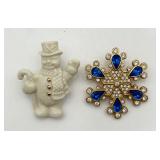 2 Very Nice Winter Themed Pins