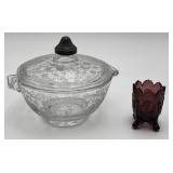 Vintage Rosepoint Dish and Vintage Toothpick