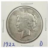 1922-D Peace Silver Dollar