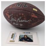 Autographed Jim Brown Football with COA