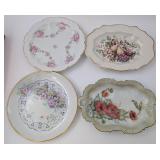 4 Vintage Hand Painted China Plates/Dishes