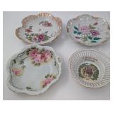 4 Decorative Floral China Bowls