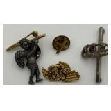 Lot Of 4 Nice Religious Fashion Pins