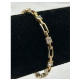 Gold Tone Rhinestone Bracelet