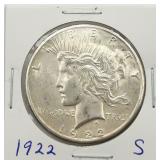 1922-S Peace Silver Dollar