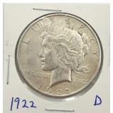 1922-D Peace Silver Dollar