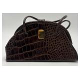 Vintage Faux Brown Alligator Skin Purse & Wallet