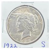 1922-S Peace Silver Dollar