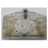 Vintage Carved Lucite Clutch