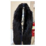 Black Genuine Fur Stole