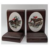 Vintage Fox Hunting Bookends