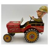 Vtg. G.I.Joe & His Jouncing Jeep Wind-up Toy