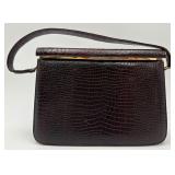 Vintage Brown Faux Alligator Skin Purse
