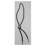 Bolo Tie w/Purple Banded Agate Slide