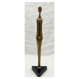 Vintage Brass Elongated Female Sculpture