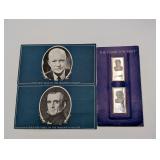 Two 1 oz. Fine Silver Ingots of Eisenhower & Polk