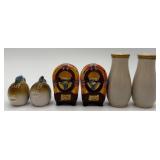 3 Pairs Of Ceramic Salt & Pepper Shakers