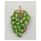 Lovely Vintage Green Grape Cluster Pin