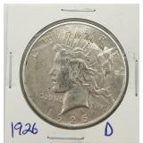 1926-D Peace Silver Dollar