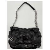 Brighton Rosalie Black Leather Handbag