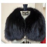 Nice Black Genuine Fur Collar Attachment