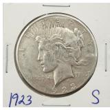 1923-S Peace Silver Dollar