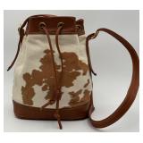 Mariposa Leather & Cow Fur Crossbody Bag