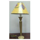 Vintage Lamp w/Grape & Rose Shade