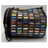 Faux Leather & Rhinestone Bag