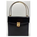 Vintage Black Genuine Leather Purse