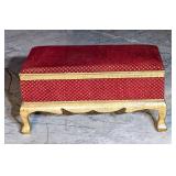 *Red Upholstered Bench w/Storage