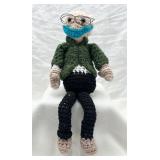 Hand Crocheted Bernie Sanders Doll