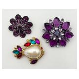 NEW! 3 Fun Fashion Pins
