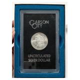 1885 Uncirculated Carson City Morgan Silver Dollar