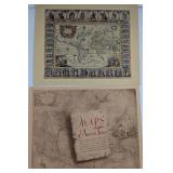 Vtg. Maps of Ancient Times Lithograph Map + Folder