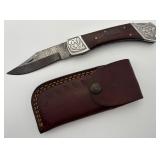 Hand-made Damascus Folding Pocket Knife
