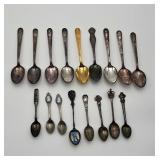 Unique Lot of Souvenir Spoons Silver Plated