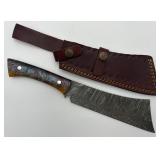 Hand-made Damascus Steel Cleaver