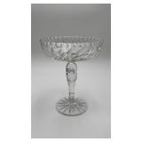 VTG  TEARDROP STEM COMPOTE FLORAL