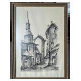 "Toldeo" Original Signed Watercolor by Romero