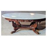 Antique Victorian Marble Top Parlor Table