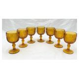 7 Indiana Glass Tiara "Sandwich" Cordial Goblets