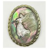 Most Unusual Carved Angel Pin/Pendant