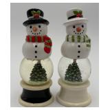 Pair Of Pfaltzgraff Snow Globe Shankers