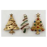 Three Christmas Tree Pins